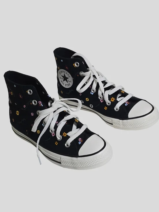 Converse Chuck Taylor All Star Floral High Top Black Women’s 7.5 Men’s 5.5 NWT - Picture 5 of 8